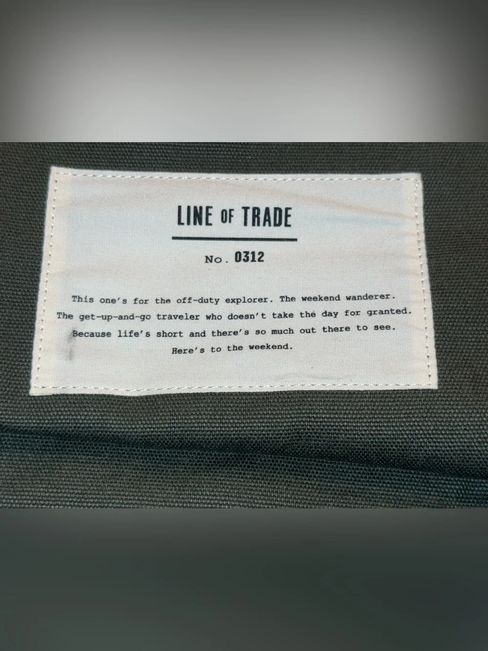 Line of Trade Canvas Weekender Duffel Bag - Olive Green 0312